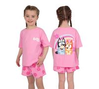 BlueY Set Maglietta Bambina E Shorts, Set T Shirt Bambino E Shorts Bambino Bingo, Vestiti Bambina Estate, Rosa 6-7 Anni