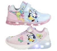 BlueY - Sneakers Bambina con Luci LED - Scarpe Sportive Rosa e Azzurre con Grafica Scarpe da Ginnastica Casual Ragazze 23-28 [Sneakers LED 6906 Rosa - 28]