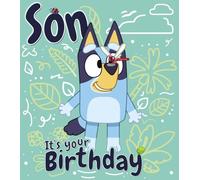 Bluey Son - Biglietto di compleanno per figlio, con scritta in lingua inglese "Son It's Your