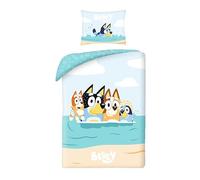 Bluey Spiaggia Copripiumino Singolo 140x200 + Federa Bingo Bandit Chilli