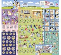 Bluey Stickers XL Super Sticker Set, 7 Sticker Sheets, Metallic and 3D Puffy Sti