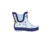 Bluey Stivali di gomma Chelsea Wellington per bambini e ragazzi, impermeabili, con suola antiscivolo, divertenti personaggi dei cartoni animati, calzature da pioggia per bambini, Blu, 23 EU