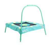 Bluey Trampolino per bambini da 0,9 m con manico, per interni ed esterni, design a bassa altezza, imbottitura protettiva, primo trampolino per bambini dai 12 mesi in su