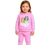 Bluey Tuta da ragazza con cappuccio, pantaloni da jogging con cappuccio, Bluey Tuta Rosa, 7-8 Years