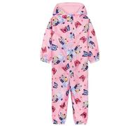 BlueY Tuta Pioggia Bambina, Tutto in Uno Tuta Impermeabile Bambini con Cappuccio Tuta Foderato in Pile per Giochi Viaggi (Rosa, 2-3 anni)