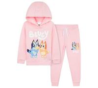 BlueY Tuta Set Bambina, Comoda Cotone Abbigliamento da Casa - Regalo Ragazza (Rosa, 5-6 Anni)