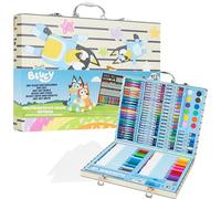 BlueY Valigetta per Bambini, Set Disegno con Matite e Pastelli, Penne Colori in Custodia Blu