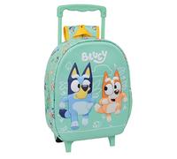 BLUEY - Zaino per bambini 3D con ruote, ideale per bambini di diverse età, comodo e versatile, qualità e resistenza, 27 x 10 x 33 cm