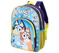 Bluey Zaino per bambini di alta qualità, per la scuola, da viaggio, con tasca laterale in rete e tasca frontale con cerniera