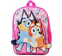 Bluey Zaino per bambini - Rosa 3D Bingo Design, Zaino Scuola Prescolare con Tasca Frontale & Cinghie Regolabili