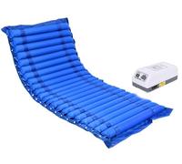 BLUEZY Materasso Antidecubito, Materasso Anti-Piaghe da Decubito, Materasso Ad Aria con Bolle Alternate E Pompa Regolabile, Impermeabile Traspirante Materasso per La Cura degli Anziani A