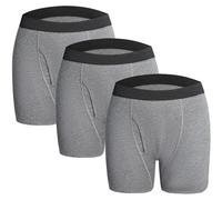 BLUEZY Mutande Incontinenza Uomo, Mutande Assorbenti Uomo, Pannolino per Adulti in Cotone Lavabile Riutilizzabile, Slip per Incontinenza Maschile con Tampone Assorbente A,M