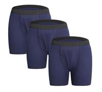 BLUEZY Mutande Incontinenza Uomo, Mutande Assorbenti Uomo, Pannolino per Adulti in Cotone Lavabile Riutilizzabile, Slip per Incontinenza Maschile con Tampone Assorbente C,3XL