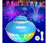 Blufree Altoparlante per piscina Bluetooth con luce colorata della fontana della piscina, 3 in 1 altoparlante galleggiante per piscina suono forte, 10000 mAh IP68 impermeabile altoparlanti per vasca