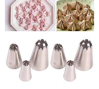 BLUGUL 6 Pezzi Sakura Beccucci in Acciaio Inox per Creme da Pasticceria, Decorazione per Fiori di Torta/Cupcake, Sakura