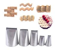 BLUGUL Cestino Pasticceria Ugelli, 5 pezzi Beccucci, per Glassa, Torte Decorazione, Cupcake, Biscotti e Pasticcini, Cestino