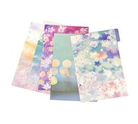 BLUGUL Coated Paper A5 Divisori, 6 Fori, A5 Dividers, Sakura 10pcs