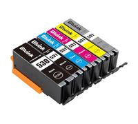 Bluink Cartucce d'inchiostro compatibili con Canon 530 531 PGI-530 CLI-531 Multipack per Pixma TS8750 TS8751 (confezione da 6, PGBK nero, ciano, magenta, giallo, grigio)