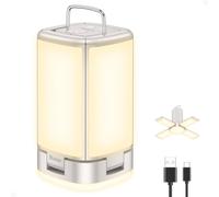 Blukar 116 LED Lampada Campeggio Ricaricabile, 360° Super Brillante Grigio Caldo