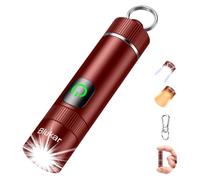 Blukar 2026 2a Gen Torcia LED Mini Ricaricabile, EDC con Portachiavi | 2 Temperature di Colore, 8 Modalità, Funzione Memoria, Impermeabile, Adatta per Trekking/Emergenza-Marrone Rossastro