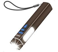 Blukar 2026 2a Gen Torcia LED Ricaricabile, Doppia Sorgente Luminosa | 2 Temperature di Colore e 8 Modalità, Regolazione Continua, USB-C, Impermeabile per Emergenze e Uso Esterno-Marrone