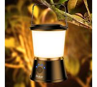 Blukar Lampada da Campeggio LED Ricaricabile, Super Luminoso Lanterna da Campeggio Portatile - 5 Modalità, Dimmerabile Senza Livelli, Lampada per Tende per Pesca/Emergenza/Interruzione di Corrente