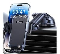 Blukar Porta Cellulare Auto,Upgrated Potente Ventosa Supporto Telefono Auto