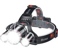 Blukar Torcia Frontale LED Ricaricabile 8000 Lumen Lampada Frontale 5 Modalità