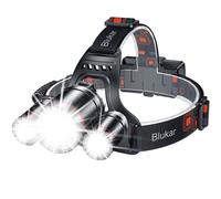 Blukar Torcia Frontale LED Ricaricabile 8000 Lumen Super Luminosa Lampada