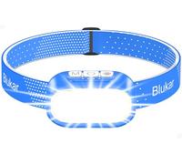 Blukar Torcia Frontale LED Ricaricabile, Super Luminosa Lampada Frontale - 2 Temperatura Colore(Calda/Bianca) 12 Modalità & Dimmerabile in Continuo per Campeggio/Trekking/Interruzione di Corrente