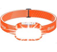 Blukar Torcia Frontale LED Ricaricabile, Super Luminosa Lampada Frontale - 2 Temperatura Colore(Calda/Bianca) 12 Modalità & Dimmerabile in Continuo per Campeggio/Trekking/Interruzione di Corrente
