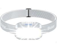 Blukar Torcia Frontale LED Ricaricabile, Super Luminosa Lampada Frontale - 2 Temperatura Colore(Calda/Bianca) 12 Modalità & Dimmerabile in Continuo per Campeggio/Trekking/Interruzione di Corrente