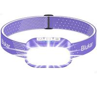 Blukar Torcia Frontale LED Ricaricabile, Super Luminosa Lampada Frontale - 2 Temperatura Colore(Calda/Bianca) 12 Modalità & Dimmerabile in Continuo per Campeggio/Trekking/Interruzione di Corrente