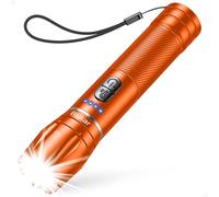 Blukar Torcia LED Ricaricabile, Super Luminoso Torcia Potente - 2 Temperatura Colore & 10 Modalità, Zoomabile, Impermeabile Flashlight per Campeggio/Escursionismo/Emergenza/Interruzione di Corrente