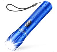 Blukar Torcia LED Ricaricabile, Super Luminoso Torcia Potente - 2 Temperatura Colore & 10 Modalità, Zoomabile, Impermeabile Flashlight per Campeggio/Escursionismo/Emergenza/Interruzione di Corrente