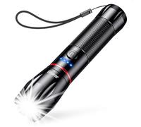 Blukar Torcia LED Ricaricabile, Super Luminoso Zoomabile Torcia Potente, 5 Modalità di Illuminazione, IPX6 Impermeabile Flashlight per Campeggio/Escursionismo/Emergenza/Interruzione di Corrente
