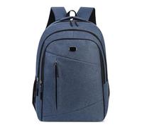 BLULILY Zaino da viaggio zaino da uomo 17 '' zaino per laptop zaino in tessuto Oxford zaino scuola zaino da lavoro per tutti i giorni, Blu, As shown in the picture (error 1-3cm)