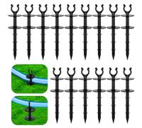 Blulu 15 guide per tubo da giardino 2 in 1, universali da 25,4 cm, con punte, picchetto di supporto per irrigatore d'acqua, per tenere lontano il prato, per cortile, prato, giardino, fiori, piante