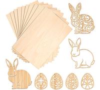 Blulu - Confezione da 10 fogli di legno di Balsa, 200 x 100 x 1,5 mm, Legno di Tiglio, per Aeromobili, Mini Casa, Barche