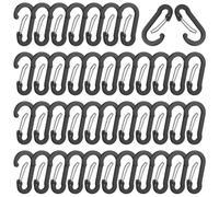 Blulu Mini Moschettone Clips Bulk Alluminio | Piccolo moschettone a forma di D, gancio a scatto leggero per portachiavi, arrampicata, pesca, escursionismo, campeggio