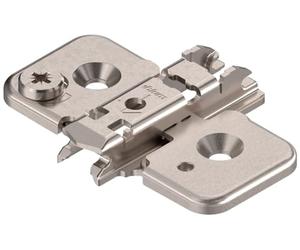 Blum 173H7100 - Piastra di montaggio a croce per Spax, distanza 0 mm, con eccentrico regolabile in altezza