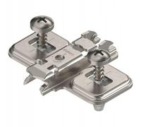 Blum 174E6100.01 - Piastra di montaggio ad ala con viti EXPANDO premontate e spazio zero - nichel