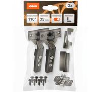 blum 2x CLIP top BLUMOTION cerniera 35mm sormonto totale nero onice | Ammortizzatore soft-close integrato | Sormonto totale copertura completa | Aggancio senza attrezzi | Scodellino Ø35mm