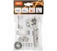 blum 4x CLIP top BLUMOTION cerniera 35mm | Tacco totale | nichelato