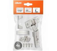 blum 4x CLIP top cerniera 35mm | Senza ammortizzatore | nichelato