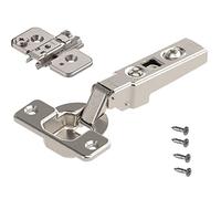 Blum 71M2550 - Cerniera a clip a 100 gradi, auto-chiusa, completa sovrapposizione, avvitabile con piastra 173H7100 e viti (confezione da 1)