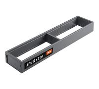 Blum Ambia-Line - Cornice per cassetti da cucina, larghezza 100 mm, lunghezza 472 mm, altezza 50 mm, colore: grigio opaco Orion