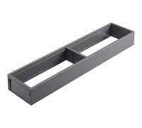 Blum Ambia-Line - Cornice per cassetti da cucina, larghezza 100 mm, lunghezza 472 mm, altezza 50 mm, colore: grigio opaco Orion