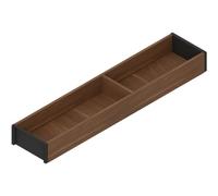 Blum AMBIA-LINE - Cornice per cassetti da cucina, larghezza 100 mm, lunghezza 472 mm, altezza 50 mm, con fondo, design in legno, noci Tennessee, 1 pezzo, organizer da cucina