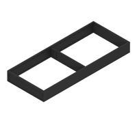 Blum AMBIA-LINE - Cornice per cassetti da cucina, larghezza 200 mm, lunghezza 472 mm, altezza 50 mm, con separatore, colore: Nero opaco